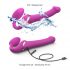 Vibratore Strap-on-me S senza cinghie con onde d'aria - piccolo (rosa)