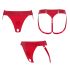 Strap-on compatible underwear - XS-XXL (red)