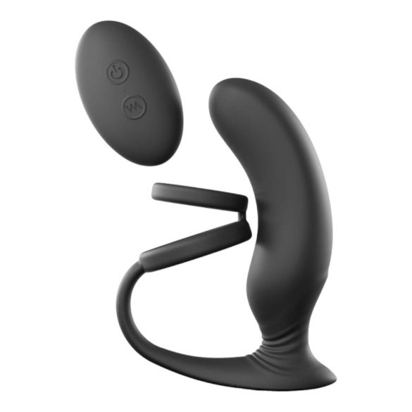 Love to Love - oplaadbare, draadloze prostaat vibrator met ring (zwart)