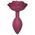 Love to Love Open Roses M - silicone anal plug (burgundy)