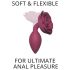 Love to Love Open Roses M - silicone anal plug (burgundy)