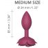 Love to Love Open Roses M - silicone anal plug (burgundy)