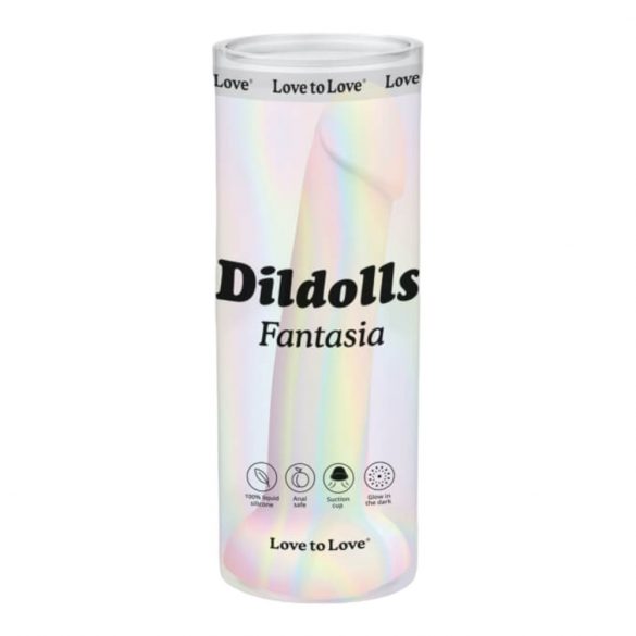 Dildolls Fantasia - Saugnapf Silikon Dildo (gestreift)