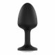 Dorcel Geisha Plug Diamond M - dildo analne z białym kamieniem (czarny)