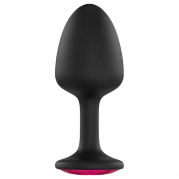 Dorcel Geisha Plug Ruby M - analni dildo od ružičastog kamena (crni)