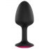 Dorcel Geisha Plug Ruby M - pink jeweled anal plug (black)