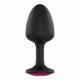 Dorcel Geisha Plug Ruby M - różowe dildo analne z kamieniem (czarne)