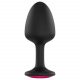 Dorcel Geisha Plug Ruby M - pink jeweled anal plug (black)