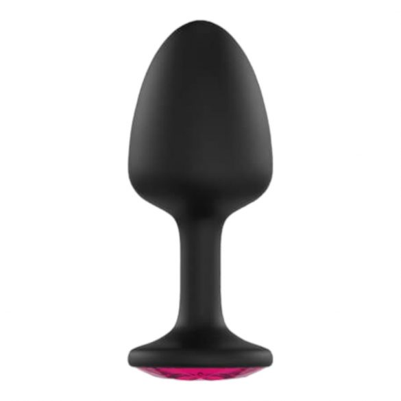 Dorcel Geisha Plug Ruby L - Anal dildo mit rosa Stein (schwarz)