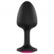 Dorcel Geisha Plug Ruby L - pink jeweled anal plug (black)