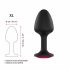 Dorcel Geisha Plug Ruby XL - różowe dildo analne z kamieniem (czarne)