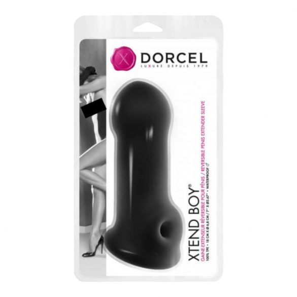 Dorcel Xtend Boy - silikoonist peenisekate (must)