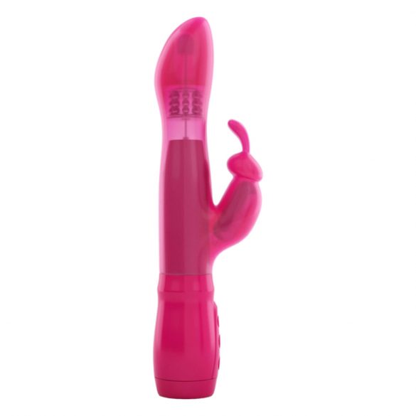 Vibrator cu stimulator clitoridian Dorcel Furious Rabbit (roz)