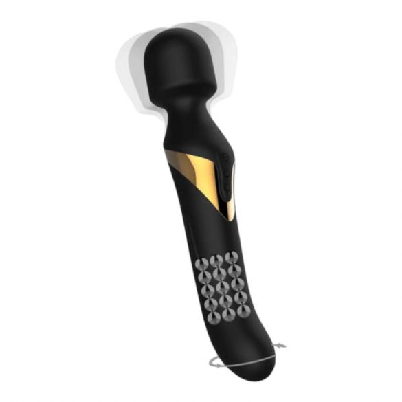 Dorcel Dual Orgasms Gold - vibrator masaj 2in1 cu acumulator (negru)