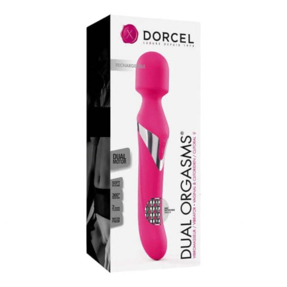 Dorcel Dual Orgasms - nabíjací, masážny vibrátor 2in1 (ružový)