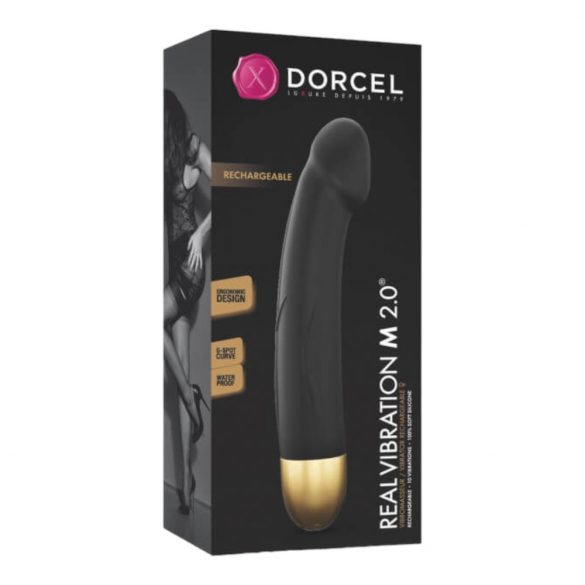 Dorcel Vibration M 2.0 - vibromasseur rechargeable (noir-doré)