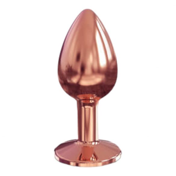 Dorcel Diamond Plug S - alumīnija anālais dildo - mazs (rozā zelts)