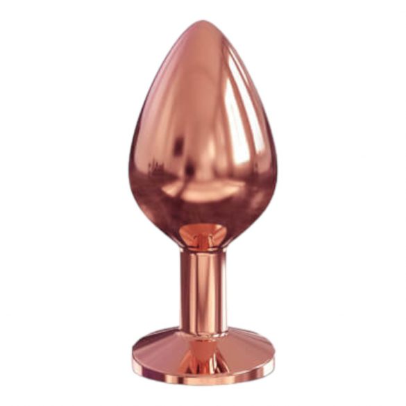 Dorcel Diamond Plug M - aluminiowe dildo analne - średnie (różowe złoto)