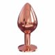 Dildo anal din aluminiu Dorcel Diamond M - dimensiune medie (aur roz)