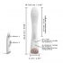 Vibrator Flexi Rabbit Dorcel cu încălzire și stimulator clitoridian (alb)