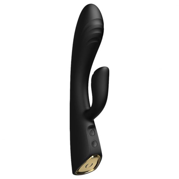 Dorcel Flexi Rabbit - vibrator z gretjem in možnostjo polnjenja ter žgečkljivim vzvodom (črn)