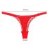 Panty Rose - Tanga in Rosenstiel versteckt - Rot (S-L)