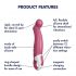 Ippopotamo Carezze Satisfyer - Vibratore ricaricabile e impermeabile (magenta)