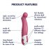 Satisfyer Petting Hippo - Rechargeable, Waterproof Vibrator (Magenta)