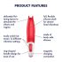 Satisfyer Power Flower - rechargeable, waterproof vibrator (red)