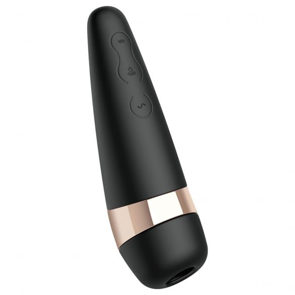 Satisfyer Pro 3+ - nepralaidus vandeniui, įkraunamas klitorio stimuliatorius-vibratorius (juodas)