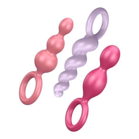 Satisfyer Booty Call - set dildo anal - colorat (3 piese)