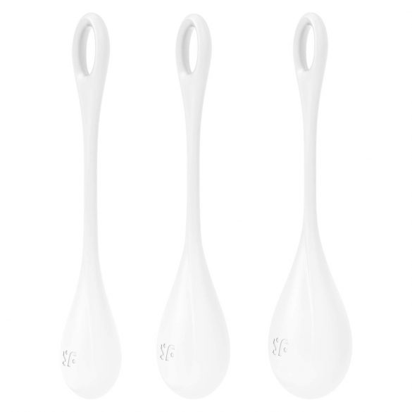 Kit di Sfere Yoni Satisfyer Power 1 - Bianco (Set da 3 pezzi)