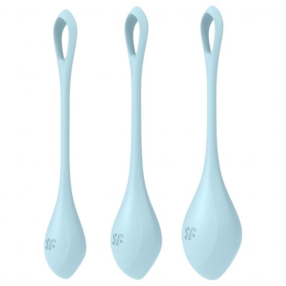 Satisfyer Yoni Power 2 - geishakula set - blå (3 delar)