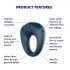 Satisfyer Power Ring - Waterproof Vibrating Penis Ring (Grey)