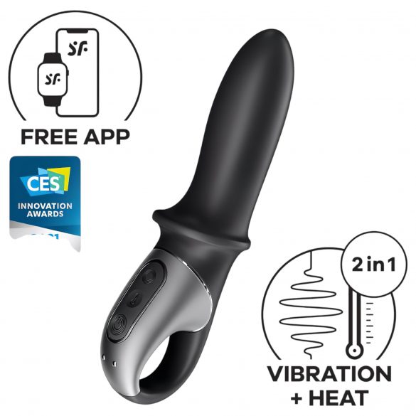 Satisfyer Hot Passion - inteligentný zahrievací análny vibrátor (čierny)