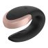 Satisfyer Double Love - vibrator de cuplu inteligent și rezistent la apă (negru)