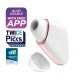 Satisfyer Triangolo dell'Amore - vibratore intelligente e impermeabile per clitoride con onde d'aria (bianco)