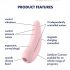 Satisfyer Curvy 2+ - intelligenter Luftwellen-Klitorisstimulator-Vibrator (rosa)