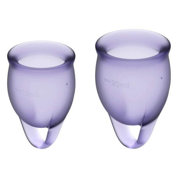 Satisfyer Känns Trygg - menstruationskopp set (lila) - 2 st