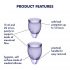 Satisfyer Feel Confident - Menstrual Cup Set (Purple) - 2pcs