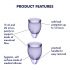 Satisfyer Feel Confident - Menstrual Cup Set (Purple) - 2 Pieces