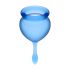 Satisfyer Feel Good – súprava menštruačných kalíškov (modrá) – 2ks