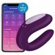 Satisfyer Double Joy - Smart, Waterproof Partner Vibrator (Purple)