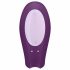 Satisfyer Double Joy - slim, smart, waterdichte duo vibrator (paars)