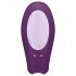 Satisfyer Double Joy - smart, rechargeable, waterproof couple's vibrator (purple)