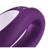 Vibratore di coppia impermeabile, ricaricabile e controllabile tramite smartphone Double Joy di Satisfyer (viola)