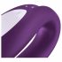 Satisfyer Double Joy - slim, smart, waterdichte duo vibrator (paars)