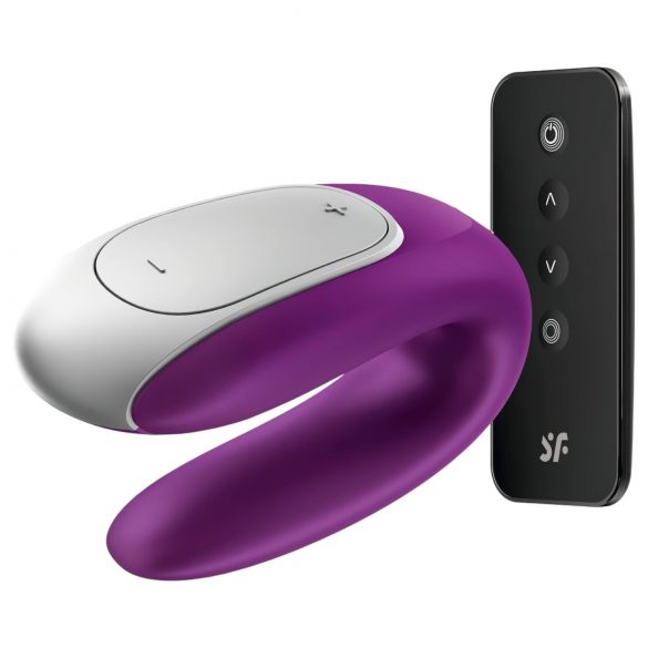 Satisfyer Double Fun - smart, waterproof, remote control couples vibrator (purple)