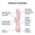 Satisfyer Mono Flex - Smart Waterproof Vibrator (Pale Pink)