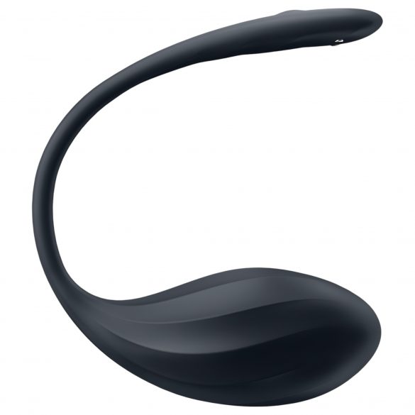 Satisfyer Ribbed Petal - uovo vibrante con telecomando (nero)